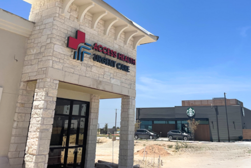 Access Health Jarrell Texas Building Image with Starbucks in background